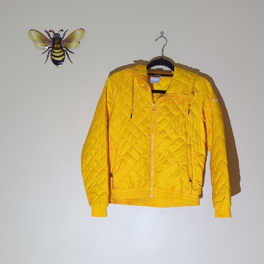 Columbia Sunny Yellow Winter Insulated Bomber Jacket